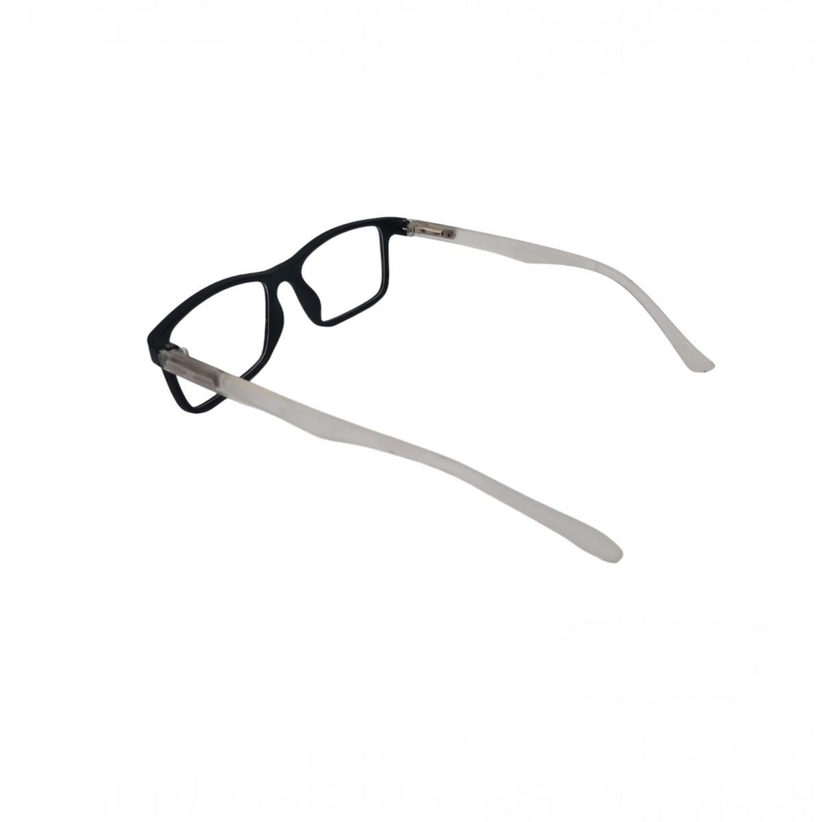 T20 Opticals EYRUS 17007 men's rectangle glasses with a black front and translucent white temples