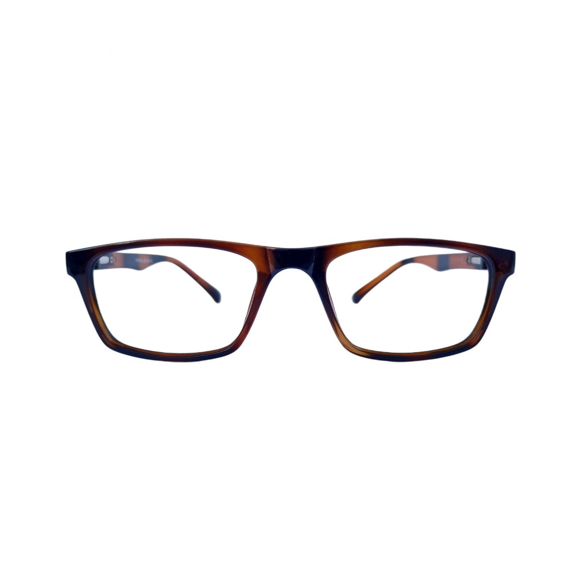 T20 Opticals EYRUS 3326 women's rectangle full-rim glasses in dark amber cheetah print plastic frame
