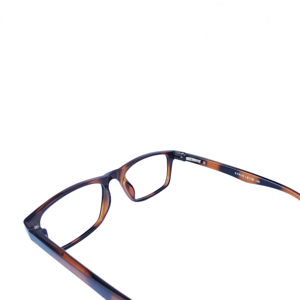T20 Opticals EYRUS 3326 women's rectangle full-rim glasses in dark amber cheetah print plastic frame