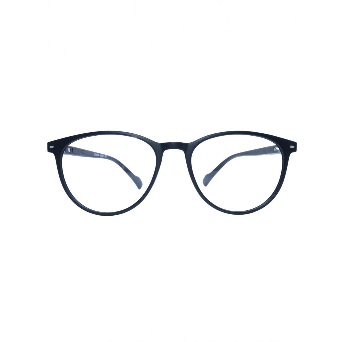 T20 Opticals EYRUS 6667 unisex round panto full-rim glasses in matte black acetate for everyday prescription wear.