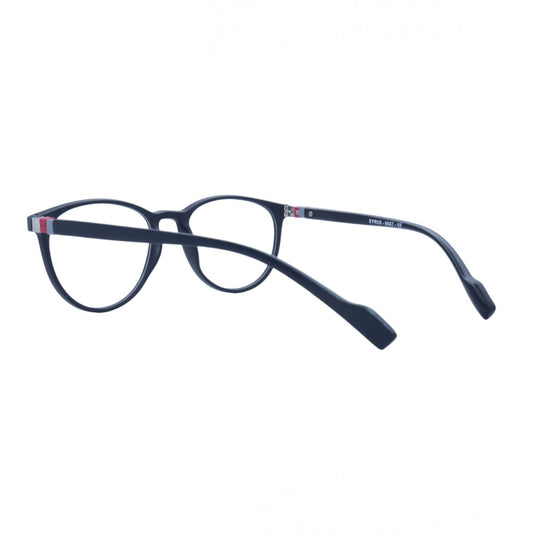 T20 Opticals EYRUS 6667 unisex round panto full-rim matte black acetate glasses frame with slender temples