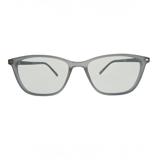 T20 Opticals Growth 5014 cat eye eyeglasses in a translucent grey plastic frame for women.