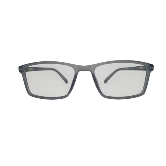 T20 Opticals Growth 2029 men's grey rectangle full-frame plastic eyeglasses for daily prescription wear