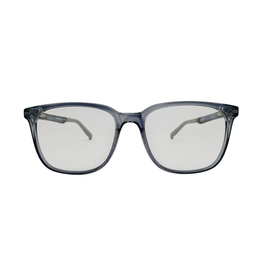 T20 Opticals Growth 1509 wayfarer eyeglasses with a translucent grey plastic frame for men