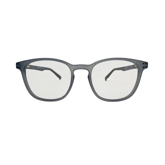 T20 Opticals Growth 1508 grey matte plastic Wayfarer eyeglasses with a full-frame design for men.