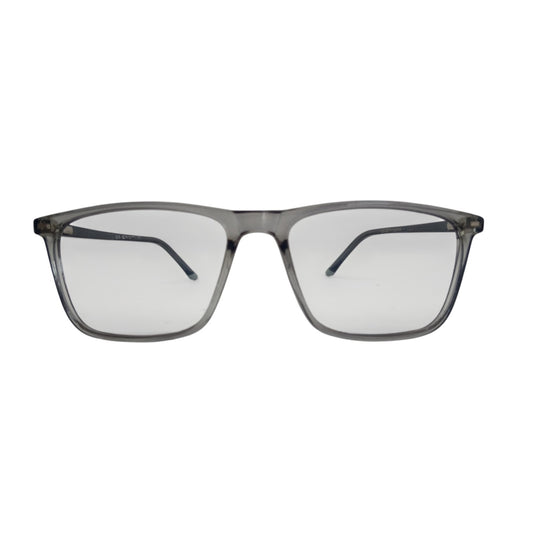 T20 Opticals Growth 1005 rectangular grey acetate eyeglasses with a modern full-frame design for men.