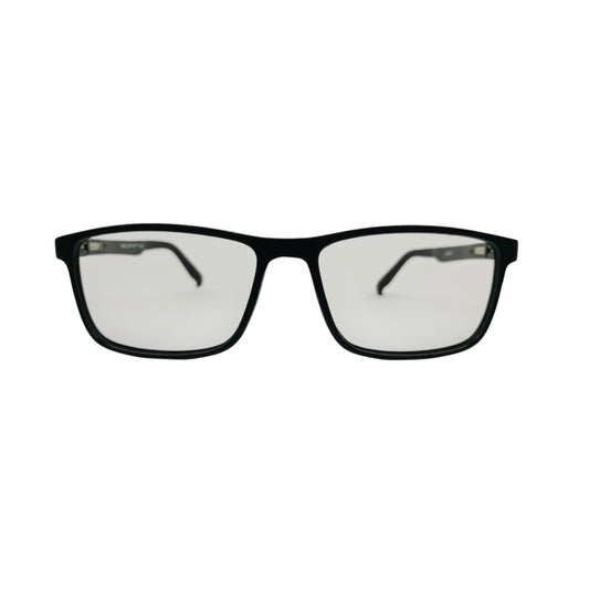 T20 Opticals Growth 1505 black rectangular full-frame eyeglasses for men with a modern, versatile design.