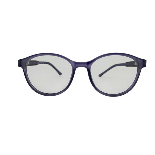 T20 Opticals Growth 1707 round plastic eyeglasses for boys in a dark purple full-frame design.
