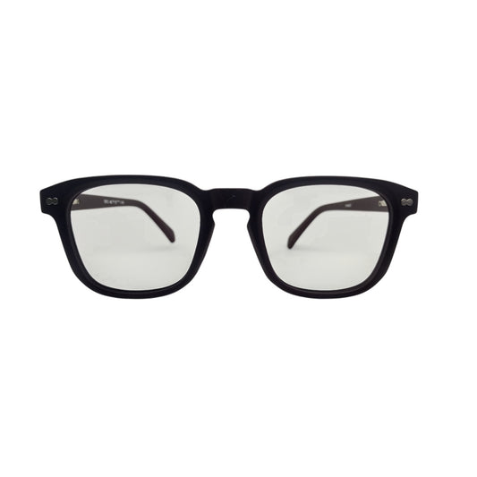 T20 Opticals Growth 1912 black Wayfarer eyeglasses with a durable full-frame plastic design for a classic look.
