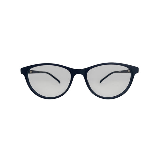 T20 Opticals Growth 2036 cat eye eyeglasses for girls in a dark blue plastic full-frame design.