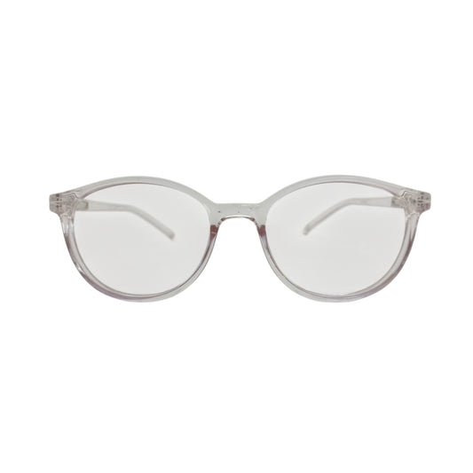 T20 Opticals Growth 2037 round clear plastic eyeglasses for girls with a durable full-frame design.