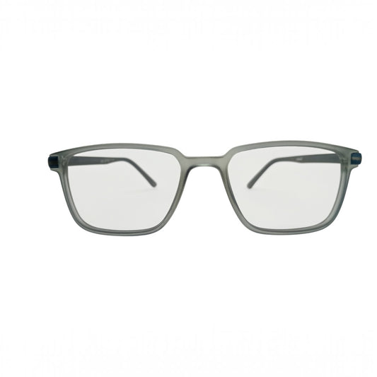 T20 Opticals Growth 1205 square eyeglasses featuring a modern translucent grey plastic frame for women
