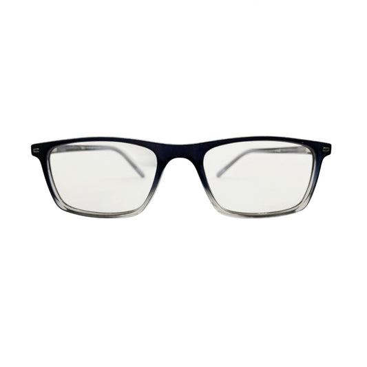 T20 Opticals Growth 8003 rectangle eyeglasses with a modern black and grey gradient plastic full-frame design.