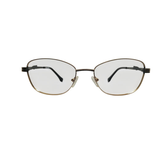T20 Opticals Vintro Club 253113 cat eye eyeglasses featuring a gold stainless steel frame and slim temples.