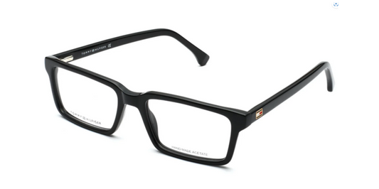 Tommy Hilfiger TH 3509 C1 55-19-145 Black Unisex Rectangle Prescription Eyewear