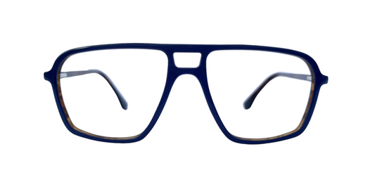 Tuulip tp-309 55-17-150 Navy Blue and mustard Aviator Unisex Prescription Eyewear